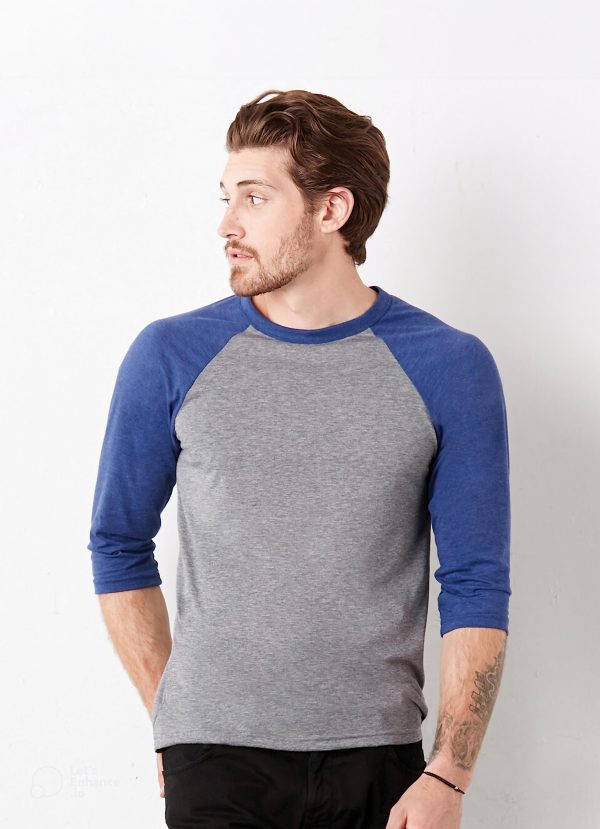 Bella Canvas Unisex Raglan Baseball T-Shirt 3/4-Sleeve Tee, Multipack 1I3I6I10