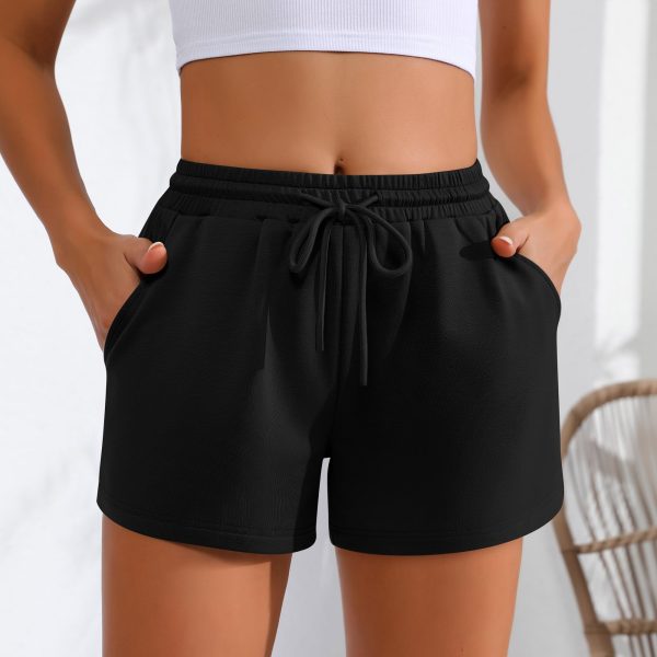 4 Pack Womens Sweat Shorts Casual Lounge Comfy Drawstring High Waist Summer Athletic Shorts with Pocket 2025