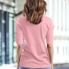 3 Pack Women's 1/2 Sleeve Tops Half Length Sleeve Cotton Crewneck T Shirts Slim Fit Casual Elbow Summer Basic Tees