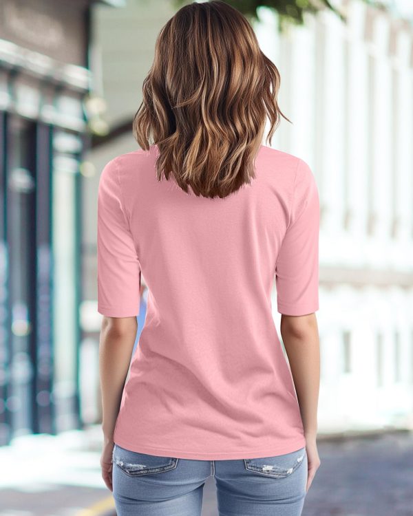 3 Pack Women's 1/2 Sleeve Tops Half Length Sleeve Cotton Crewneck T Shirts Slim Fit Casual Elbow Summer Basic Tees