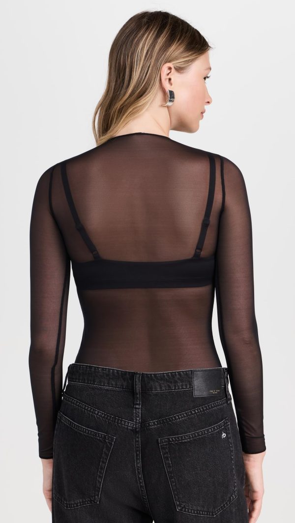 Women's Chic Mesh Long Sleeve Tee Tu115