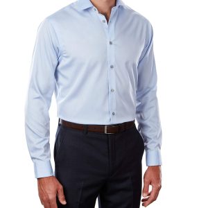 Men's Dress Shirt Regular Fit Non Iron Herringbone