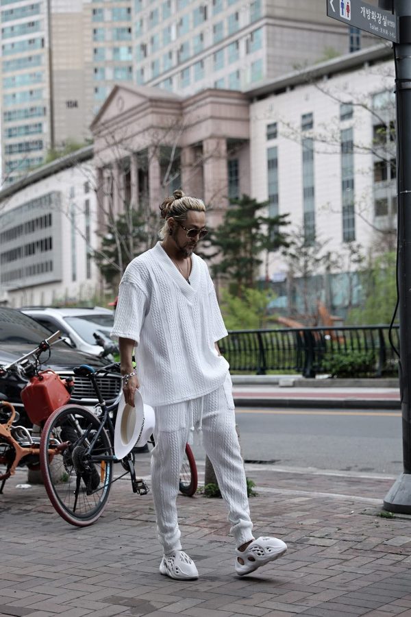 71YPMXspVaL.jpg Stay Cool Chic Twisted Knit V-Neck T-Shirts