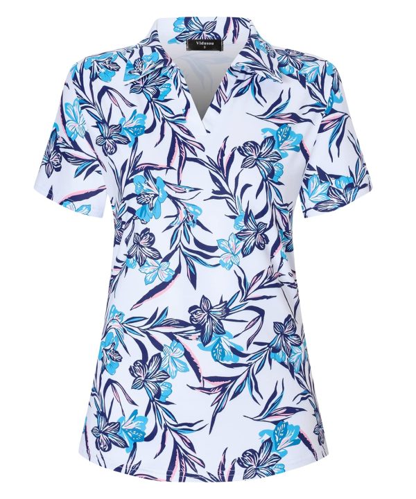 Women's Short Sleeve Golf Polo Shirts Tennis Shirts Sport T-Shirts Workout Tops