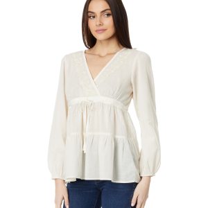 Women's Embroidered Babydoll Top