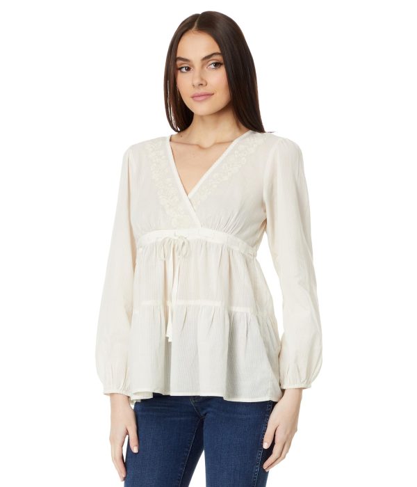 Women's Embroidered Babydoll Top