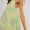 Floral Sleeveless Backless Mini Dress for Women Summer Loose Swing Flowy Sundress with Pockets