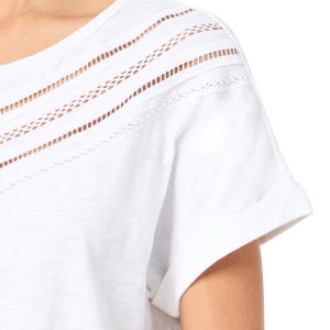 Women's Chevron Knit Top Short Sleeve Shirt