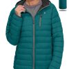 Women's Packable Lightweight Puffer Jacket Hooded Windproof Winter Coat with Recycled Insulation