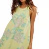 Floral Sleeveless Backless Mini Dress for Women Summer Loose Swing Flowy Sundress with Pockets