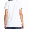 Women's Toggle Accent Short Sleeve Soft Stretch Cotton Polo Shirt