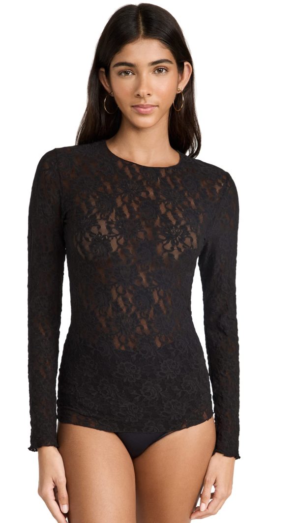 Women's Signature Lace Unlined Long Sleeve Top