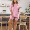 Womens 2 Piece Sets Summer Outfits 2025 Two Piece Lounge Set Matching Clothing Oversized Tshirts Biker Short Fashion