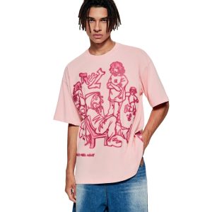 Oversized Graphic Tees Y2k Vintage Tops for Men Women Streetwear Unisex T Shirts