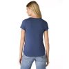 Women's Crewneck Curved Hem T-Shirt - Soft Cotton Modal Blend, Flattering Relaxed Fit, Classic Casual Top