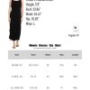 100% Merino Wool Women’s Casual Sleeveless Boat Neck Spaghetti Strap Bodycon Maxi Dress Black Long Dresses