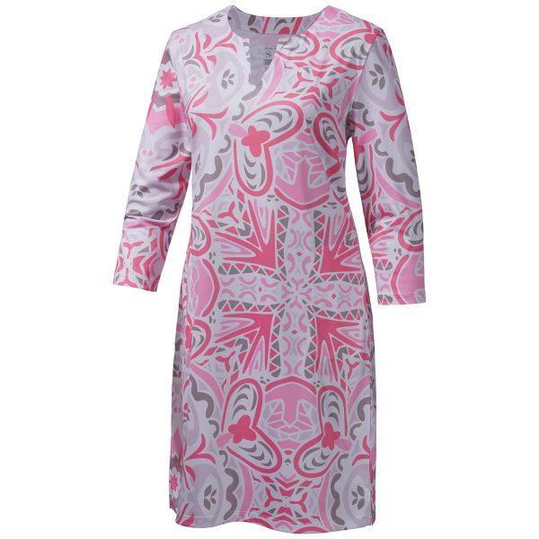 Women’s 3/4 Sleeve Dress with Pockets UPF 50+ Casual Sun Dress Breathable Quick Dry for Beach Hiking Outdoors Party