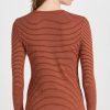 Women's Rib Stripe L/S Crew