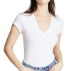 Women's Essential Supima Cotton Cap Sleeve U-Neck T-Shirt