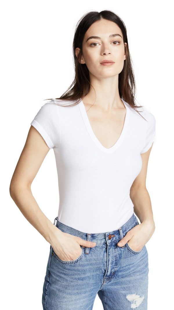 Women's Essential Supima Cotton Cap Sleeve U-Neck T-Shirt