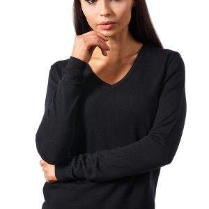 Women's Cashmere Soft Merino Wool V-Neck Sweater Pullover Top