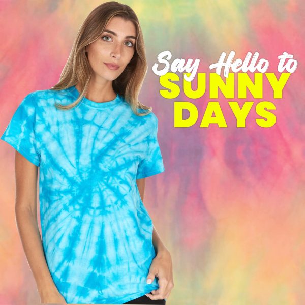 81LCLcK2-fL.jpg Tie Dye Shirt Women Tops, Tie Dye Shirts for Men, Teens, Tie Dye T Shirts, 100% Cotton in 35 Colors, Sizes S-5XL