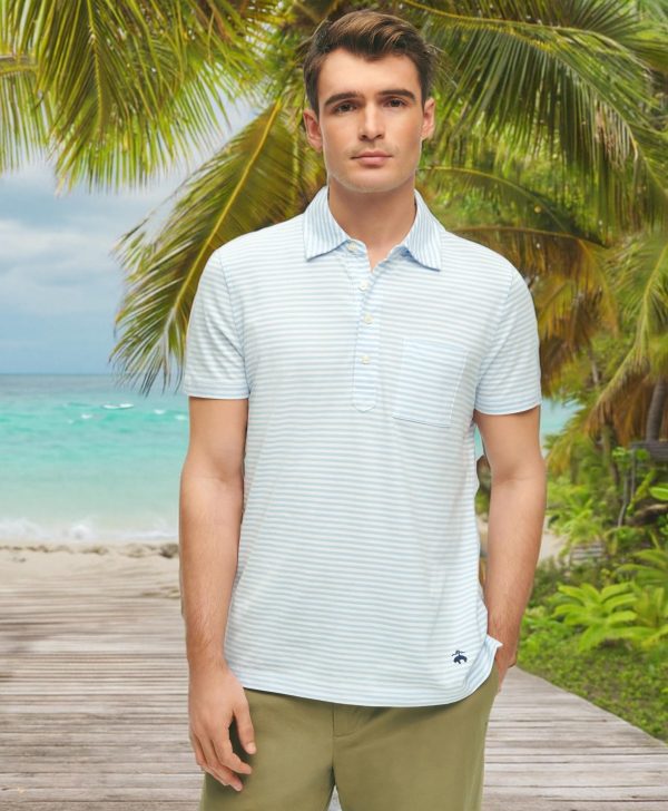 81NNC4O8gOL.jpg Men's Cotton Jersey Feeder Stripe Short Sleeve Polo