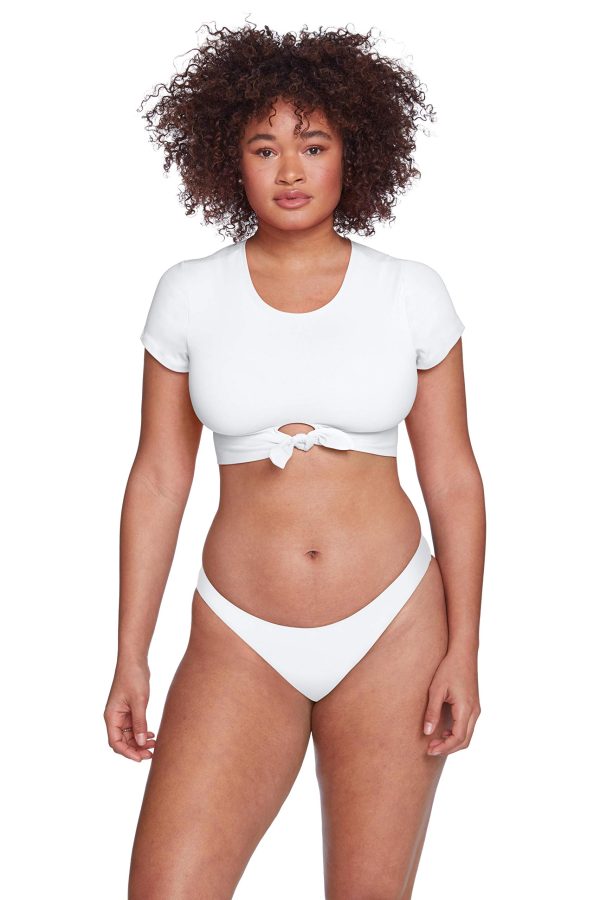 81NwAz-ziIL.jpg Women's Ava T-Shirt Top w/Front Tie