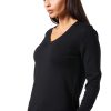 Women's Cashmere Soft Merino Wool V-Neck Sweater Pullover Top