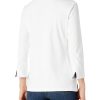 Women's Boatneck 3/4 Sleeve 100% Cotton Shirt