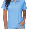 Women's Polos Golf Shirts Short Sleeve UPF 50+ Collared Shirt Quick Dry Tennis Work Athletic Tops