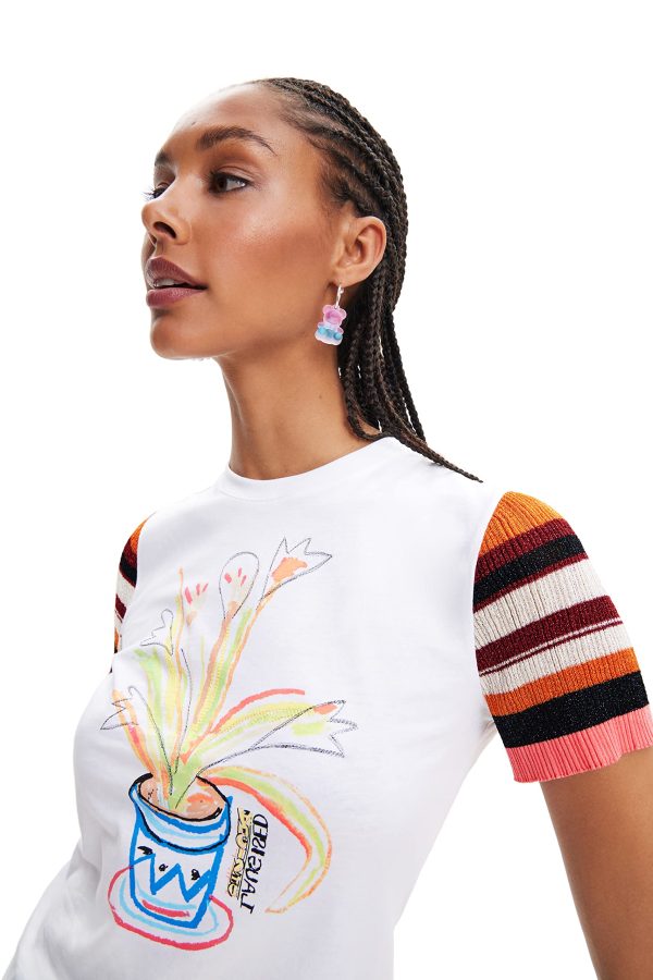 Women's Woman Knit T-Shirt Short Sleeve