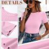 81bNXeUx3L.jpg 3 Pack Women's Ribbed T-Shirts, Cotton Short Sleeve Basic Tees Crewneck Fitted Tops Casual Shirts 2025 Summer Trendy