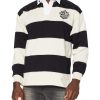 Rugby Shirt with Brewed in Dublin Crest Badge, Cream and Black Stripes
