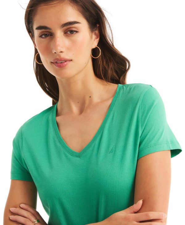 Women's Easy Comfort V-Neck Supersoft Stretch Cotton T-Shirt