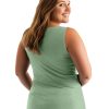 4 Pack Women's Plus Size Tank Tops, Cotton Blend Casual V Neck Sleeveless Shirts Ladies Flowy Dressy Tunics Work Tees