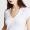 Women's Essential Supima Cotton Cap Sleeve U-Neck T-Shirt