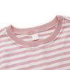 Women's Casual Long Sleeve Striped Cropped T-Shirt Casual Crop Tee Top