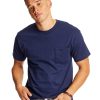 Men's Heavyweight Pocket T-Shirt, Beefy-T Full-Cut Cotton Pocket Tee for Men, Crewneck T-Shirt For Men, 1 or 2 Pack