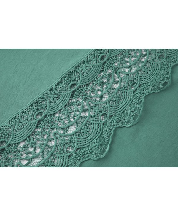 Women's Lace Maxi Dress Short Sleeve V Neck Party Dress Smocked Waist Boho Maxi Dress Bohemian Dress for Women