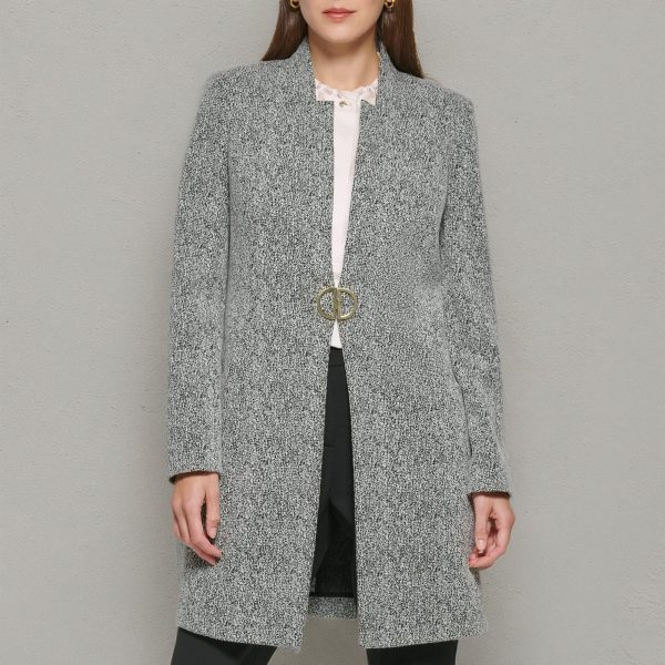 Women's Novelty Metallic Monogram Detail Jacket