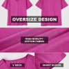 Womens Oversized T Shirts Summer Loose Fit Cotton Short Sleeve Basic Tees Casual V Neck Boyfriend Tunic Tops