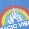 Magic Vibes Magical Castle Unisex T-Shirt|Magic Kingdom Vacation Short Sleeve Tee| Casual Wear (Heather Blue)