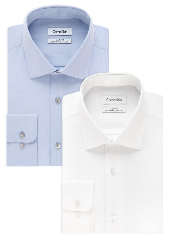 Men's Dress Shirt Regular Fit Non Iron Herringbone