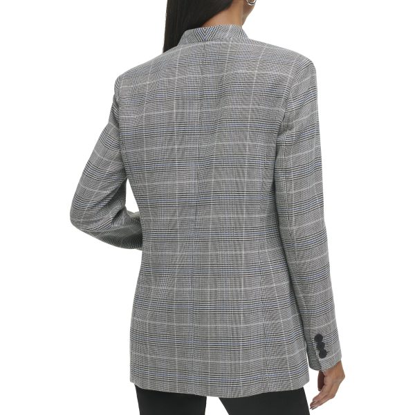 Women's Plaid One Button Jacket