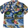 Women's Hibiscus Hawaiian Island Hawaiian Camp Shirt