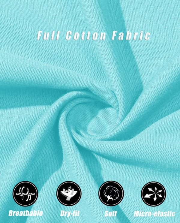 Women's Cotton T Shirt V-Neck Short Sleeve Shirt Classic-Fit Casual Breathable Tee Summer Basic Tops