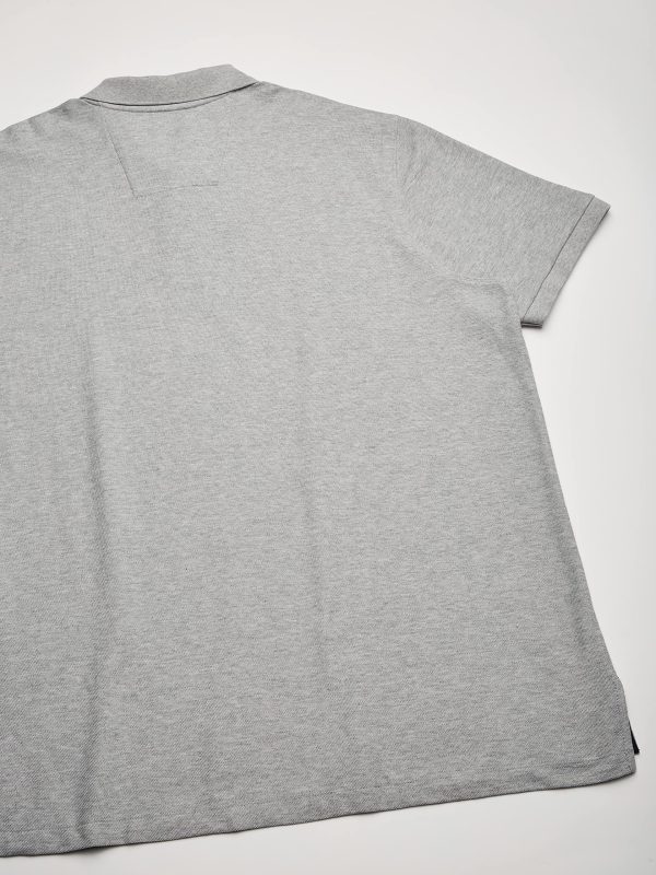 Men's Big and Tall Classic Fit Short Sleeve Solid Performance Deck Polo Shirt