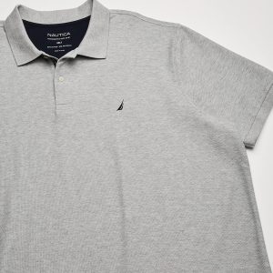 Men's Big and Tall Classic Fit Short Sleeve Solid Performance Deck Polo Shirt