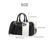 Mini Boston Crossbody Bags for Women, Top Handle Stachel Tote Purses, Genuine Leather Handbags